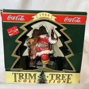 1995 Coca Cola Trim Tree‎ Collection 1964 Christmas Ornament Santa Child Sitting